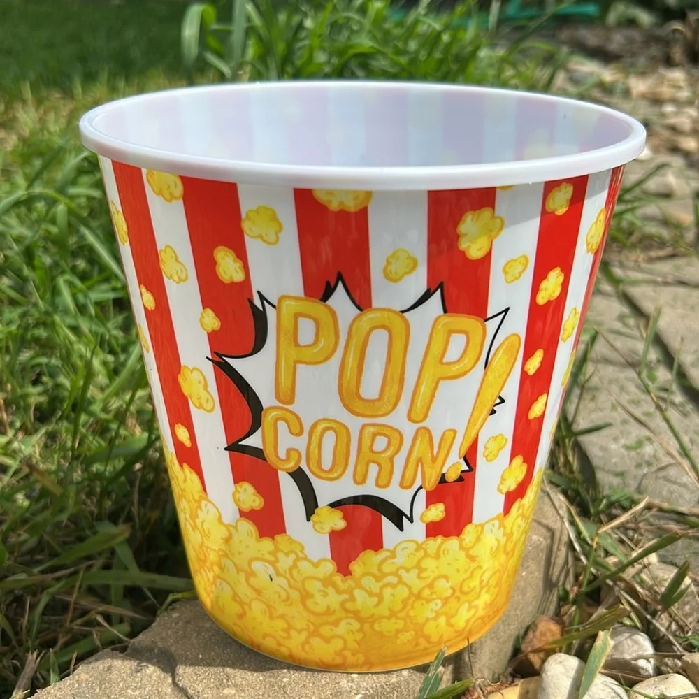 🩶5/$30 Plastic Movie Theater Style Popcorn Bucket NEW